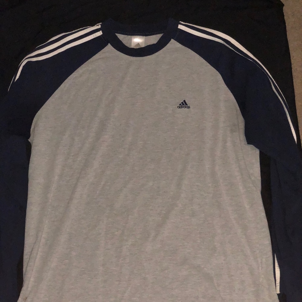 Adidas Long sleeve striped shirt. L